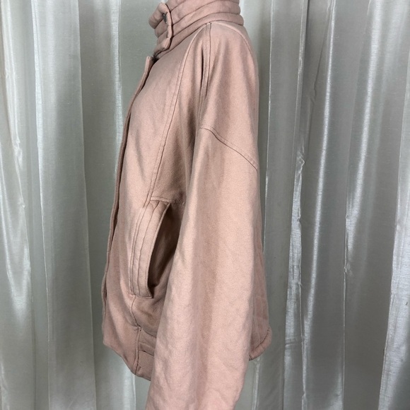 Free people oversized quilted blush‎ pink jacket - Picture 6 of 9